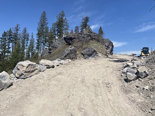 New driveway after grading in Sheffield, MA New driveway after grading in Sheffield, MA